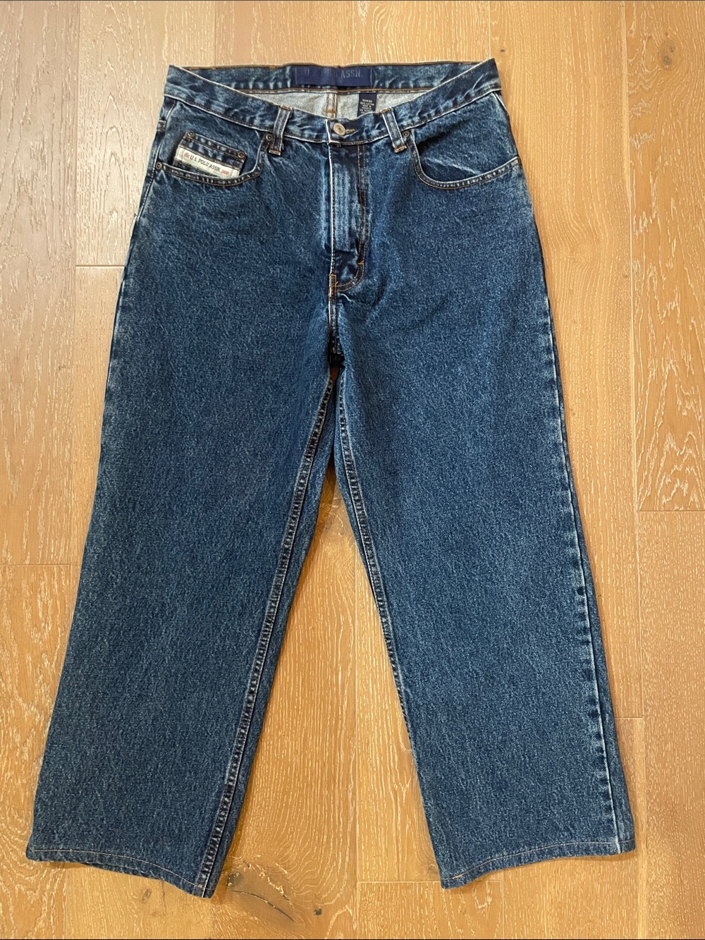 U.S. Polo Assn. Men's Straight Jeans in Dark Blue Denim